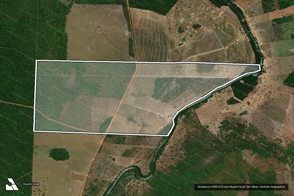 Imagem de satélite de FAZENDA REFORMA, LOTE n° 07-B DO LOTEAMENTO LAGOA COMPRIDA, 2ª ETAPA - Parte 1 em Lagoa da Confusão - TO