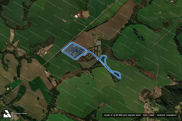 Imagem de satélite de Fazenda Solotécnica - Parte 1 em Faxinal - PR