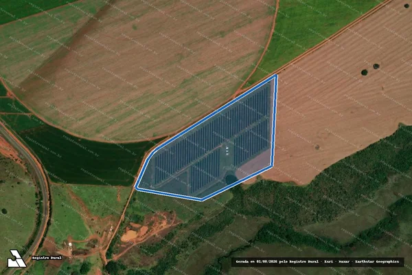 Imagem de satélite de Fazenda Rancharia Local Sitio Esperança - Gleba A - Parte 02 em Monte Carmelo - MG