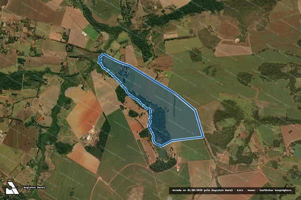 Imagem de satélite de FAZENDA CAMPO LARGO - 001 em Anápolis - GO