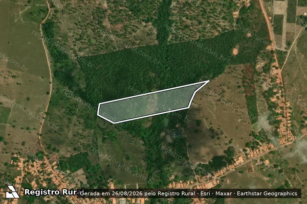 Imagem de satélite de FAZENDA SÃO JOSÉ - Lote 98 - Gleba Brejão Barra Grande 01 - PARCELA 04 em João Lisboa - MA
