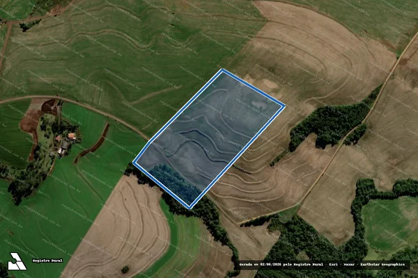 Imagem de satélite de LOTE RURAL n° 23 DA GLEBA n° 5 DA COLÔNIA "K" - LOTE RURAL 23 em Chopinzinho - PR
