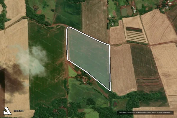 Imagem de satélite de Fração do Lote Rural 51, 1ºa secção de Santo Cristo - Parte 1 em Santa Rosa - RS