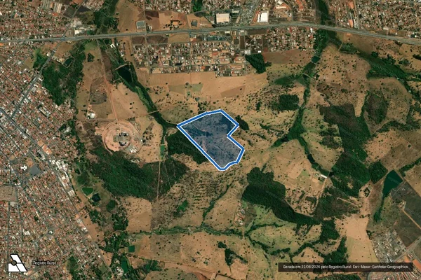 Imagem de satélite de FAZENDA BARREIRO DENOMINADO BARREIRO, BARREIRO GRANDE E BARREIRINHO - Parte 1 em Trindade - GO