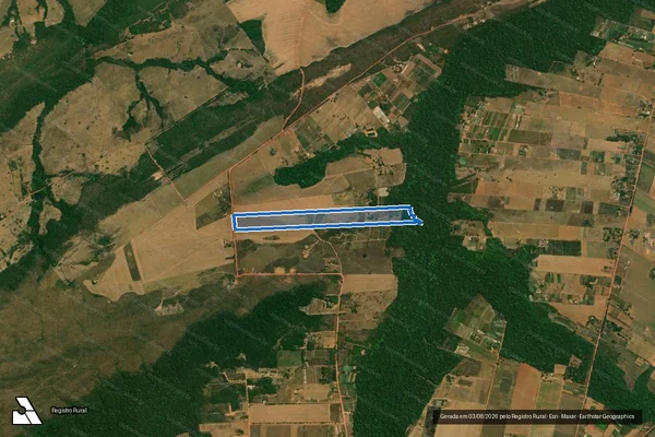 Imagem de satélite de Lote 154 - Projeto de Assentamento Santo Antônio da Fartura - Parte 1 em Santo Antônio de Leverger - MT