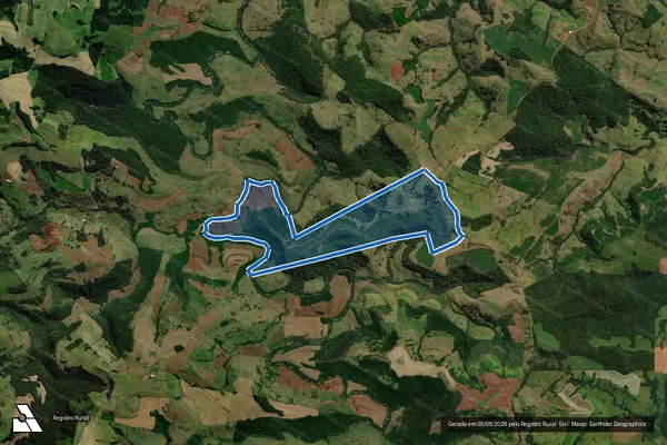 Imagem de satélite de Lote 02, oriundo da Subdivisão da Fazenda Rio São Francisco - Guaraniaçu, Gleba 16, 2ª Parte Colônia "A" Guaraniaçu - Matrícula 12172 Lote 02 em Guaraniaçu - PR