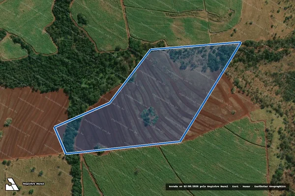 Imagem de satélite de Fazenda Pontal da Água Amarela da Barra do Rio Verde - Fazenda Pontal da Água Amarela da Barra do Rio Verde em Itapagipe - MG