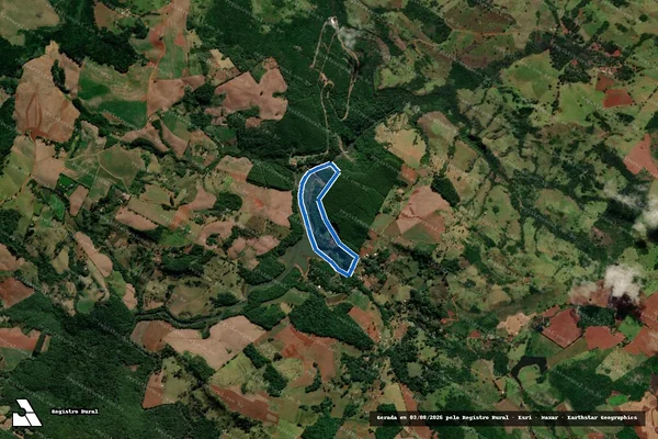 Imagem de satélite de PCH Rio Pedrinho - PCH Rio Pedrinho ? Mat 27755 em Turvo - PR