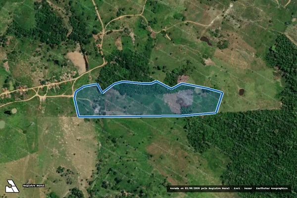 Imagem de satélite de FAZENDA OURO VERDE - GLEBA 01 em Belmonte - BA