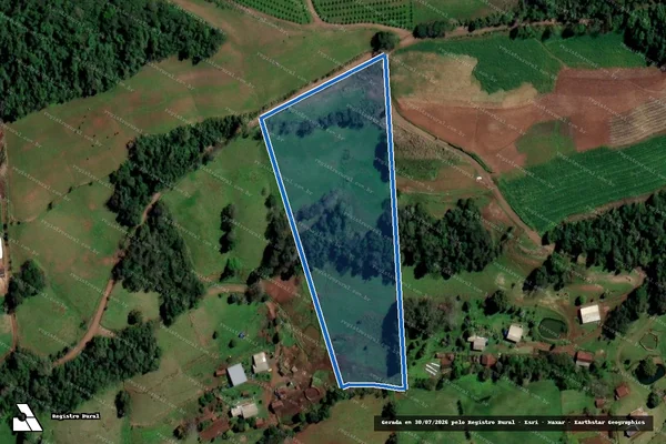 Imagem de satélite de Parte do Lote Rural nº73, da 4ª Secção Iraí - Gleba 2 em Planalto - RS