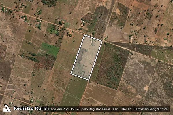 Imagem de satélite de P.A. CANA BRAVA II-LOTE 22 - 001 em Nova Roma - GO