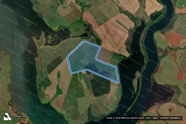 Imagem de satélite de Fazenda da Mata - GLEBA 01 em Uberaba - MG