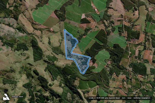 Imagem de satélite de Sitio Frandini - GLEBA 01 em Curiúva - PR