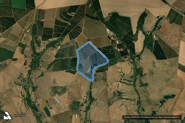 Imagem de satélite de FAZENDA QUILOMBO "SÃO PATRÍCIO I" - Parcela 1 em Araguari - MG
