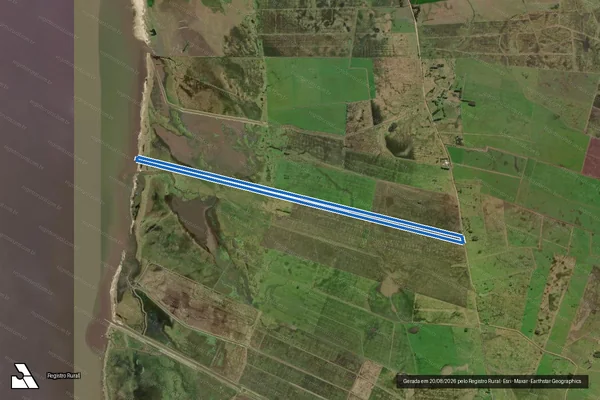 Imagem de satélite de Fazenda Costa do Palmar - Parte 1 em Santa Vitória do Palmar - RS