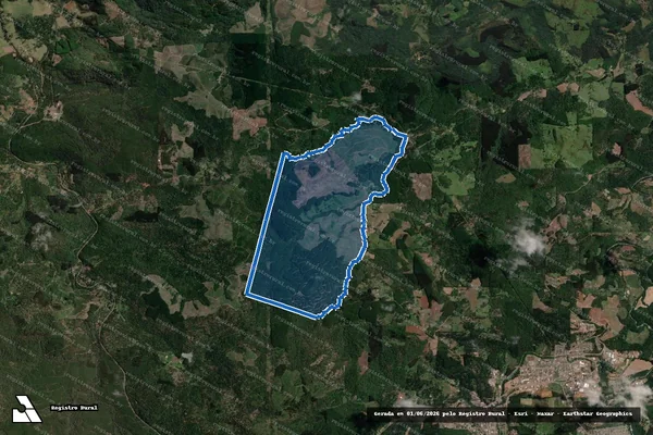 Imagem de satélite de Fazenda Papuã - Matrícula 4.309 em Bituruna - PR