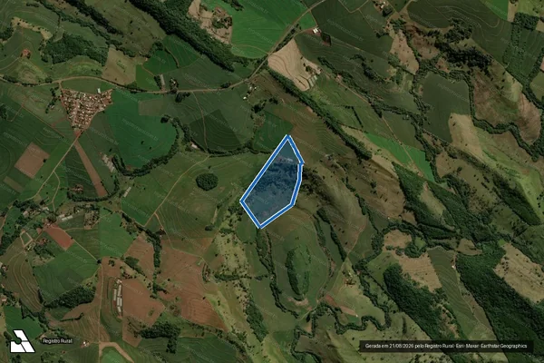 Imagem de satélite de Lote nº 599 - Parcela 1 em Cruzmaltina - PR