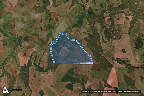 Imagem de satélite de Fazenda Ponte de Pedras lugar Guariroba - Parte 1 em Serranópolis - GO
