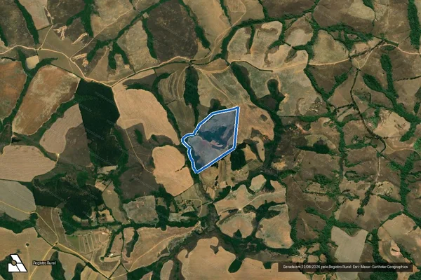 Imagem de satélite de Fazenda Córrego do Peixe, Pasto do Taquaral - Parte 1 em São João del Rei - MG