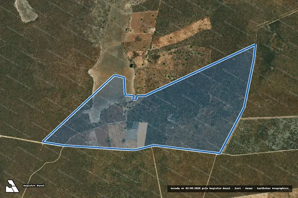 Imagem de satélite de FAZENDA CARAIBAL - DOMÍNIO SANTA LUZIA  - Parte 1 em Mansidão - BA