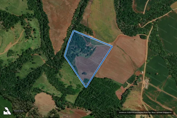 Imagem de satélite de LOTE RURAL Nº10 GLEBA 205-SA - LOTE RURAL Nº10 GLEBA 205-SA em Pinhal de São Bento - PR