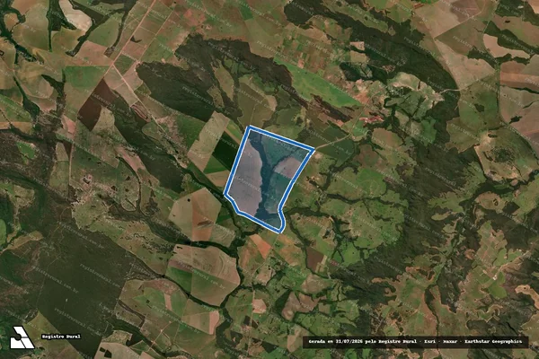 Imagem de satélite de FAZENDA PAREDÃO DA SANTA EDWIGES / GLEBA B em Rio Verde de Mato Grosso - MS