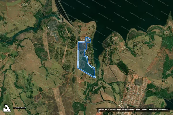 Imagem de satélite de FAZENDA CACHOEIRA - Gleba 02 em Nova Ponte - MG