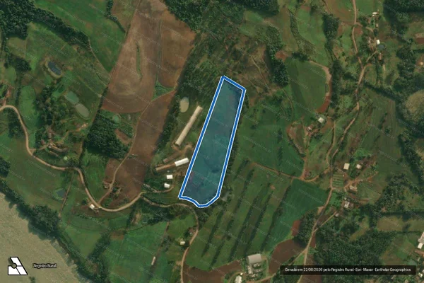Imagem de satélite de LOTE COLONIAL Nº195-B - Parcela 1 em Mondaí - SC