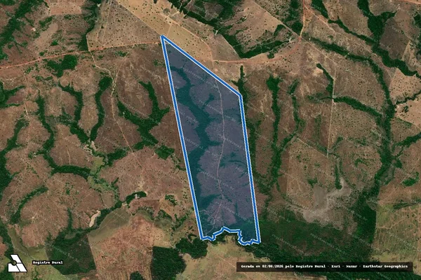 Imagem de satélite de FAZENDA SANTA HELENA - 001 em Dois Irmãos do Tocantins - TO