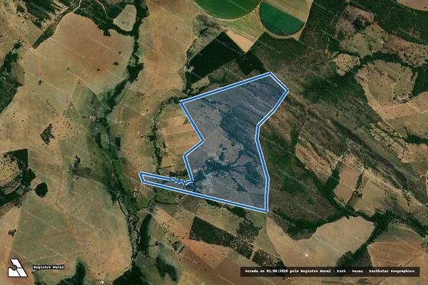 Imagem de satélite de Fazenda Silverado - Parcela 1 em Santa Cruz de Goiás - GO