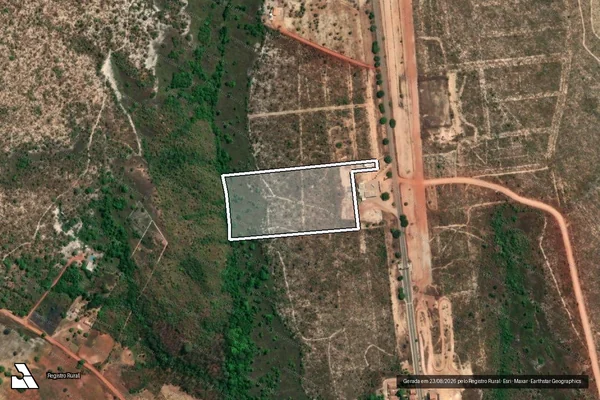 Imagem de satélite de Lotes 22, 26-A, 27, 27-A, 28-A, 28-B e 28-C do Loteamento Ponte Alta, Gleba 3 ? 1ª Etapa e Lotes 01-A, 02 e 02-A do Loteamento P - Parte Desmembrada em Ponte Alta do Tocantins - TO