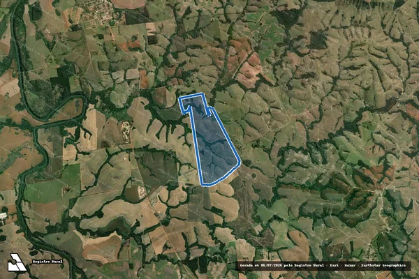 Imagem de satélite de FAZENDA NOSSA SENHORA APARECIDA - FAZENDA NOSSA SENHORA APARECIDA (PARCELA 01) em Ribeirão do Pinhal - PR