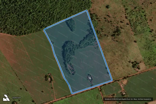 Imagem de satélite de P.A. SÃO PEDRO - Lote 105 em Sidrolândia - MS