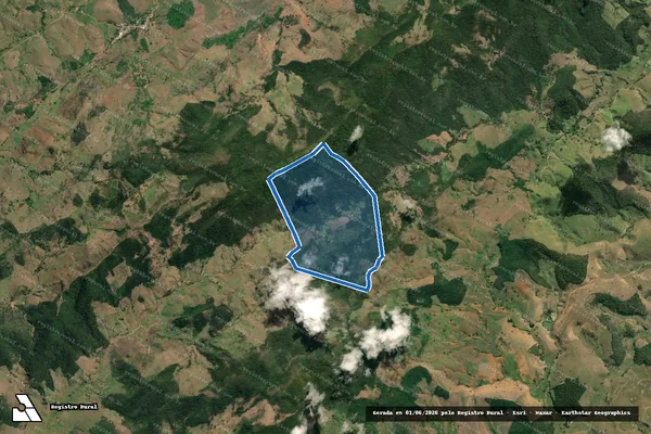 Imagem de satélite de TRÊS BARRAS - PARCELA 1 em Cambuci - RJ