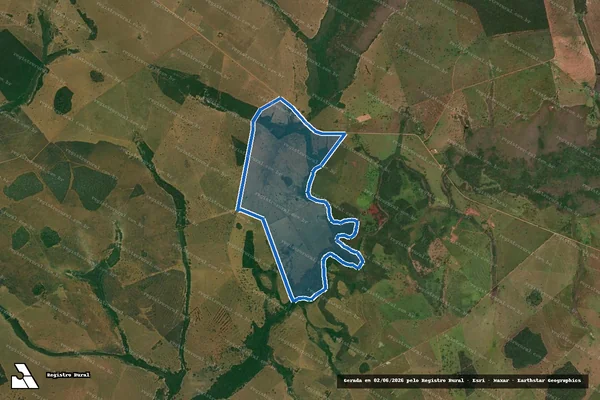 Imagem de satélite de FAZENDA FORMIGA I ? AREA REMANESCENTE - FAZENDA FORMIGA I - AREA REMANESCENTE em Inocência - MS