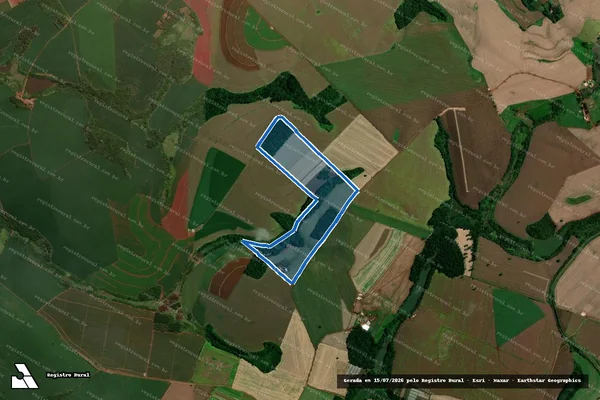 Imagem de satélite de SITIO RIBEIRAO DO MACACO - Parte 1 em Marilândia do Sul - PR