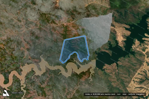 Imagem de satélite de Fazenda Bolívia e Fartura, denominada Floresta - Parte 1 em Cabeceira Grande - MG