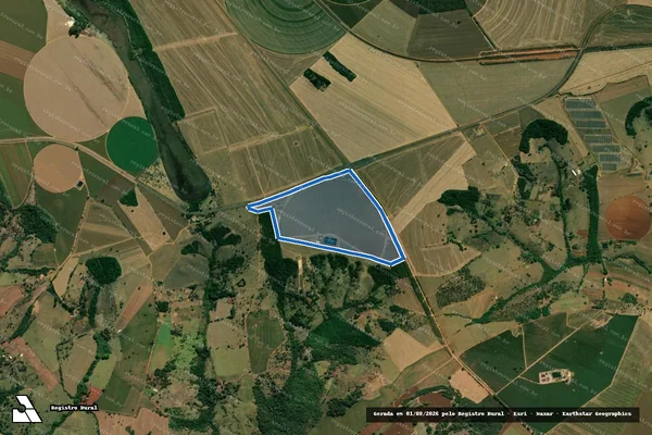 Imagem de satélite de Fazenda Duas Barras - Parte 1 em Iraí de Minas - MG