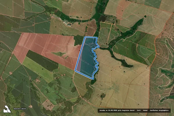 Imagem de satélite de FAZENDA TRES IRMAOS - PARCELA 03 em Zacarias - SP