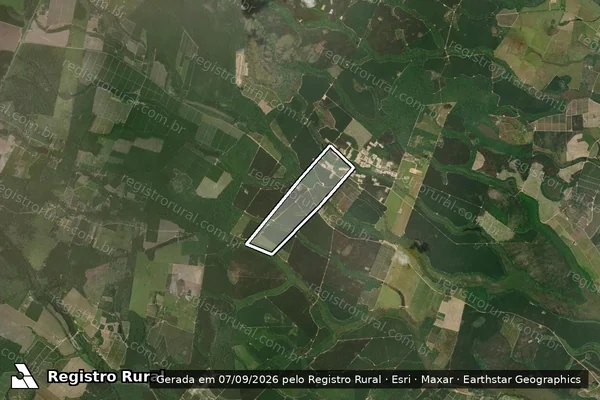 Imagem de satélite de Bloco 10 FRD - Matrícula 6458 - Parcela 1 em São Mateus - ES