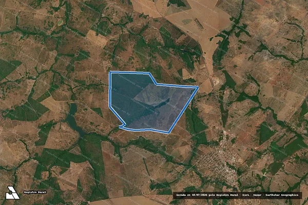 Imagem de satélite de FAZ. BARREIRO DE GOIAS- Parte dos Lotes 07 e 13 do Loteamento Teuba Brejão Fl 01 em Araguaçu - TO