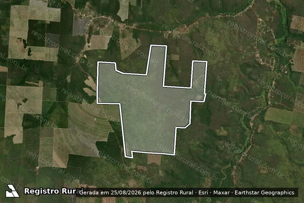 Imagem de satélite de FAZENDA SANTO ANTONIO - PARTE 1 em Matões - MA
