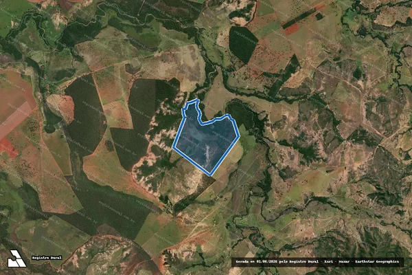 Imagem de satélite de FAZENDA MANABUIU, LUGAR BOA VISTA - 001 em Lagamar - MG