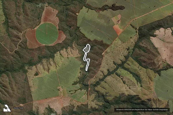 Imagem de satélite de Fazenda Santo Antônio da Soledade - Gleba 02 em Campo Alegre de Goiás - GO