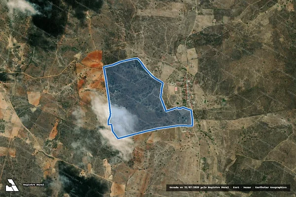 Imagem de satélite de Fazenda Ferraz - Parcela 1 em Vertentes - PE