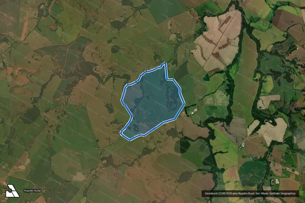 Imagem de satélite de Granja Tarumã - Gleba I em Capão do Cipó - RS
