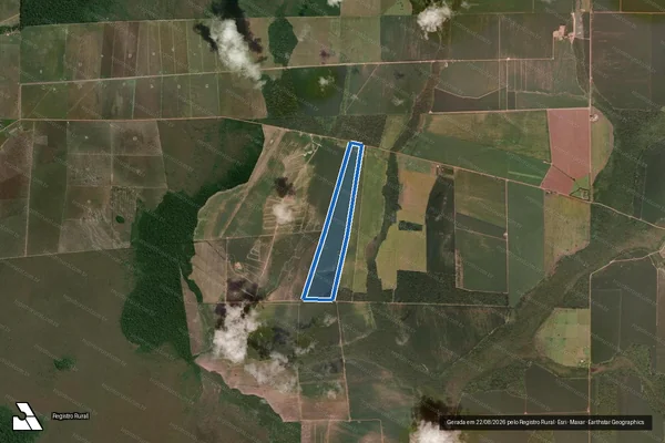 Imagem de satélite de SÍTIO SILÊNCIO DA NOITE, LOTE 22, GLEBA 16, SETOR PIMENTEIRAS - LOTE 22R em Cerejeiras - RO