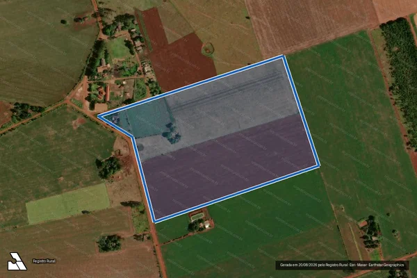 Imagem de satélite de P.A. SÃO PEDRO - Lote 207 em Sidrolândia - MS