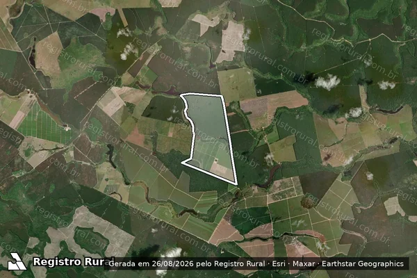 Imagem de satélite de Fazenda Conquista - Gleba B em Mucuri - BA