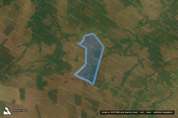 Imagem de satélite de FAZENDA BOQUEIRÃO - GLEBA A em Camapuã - MS